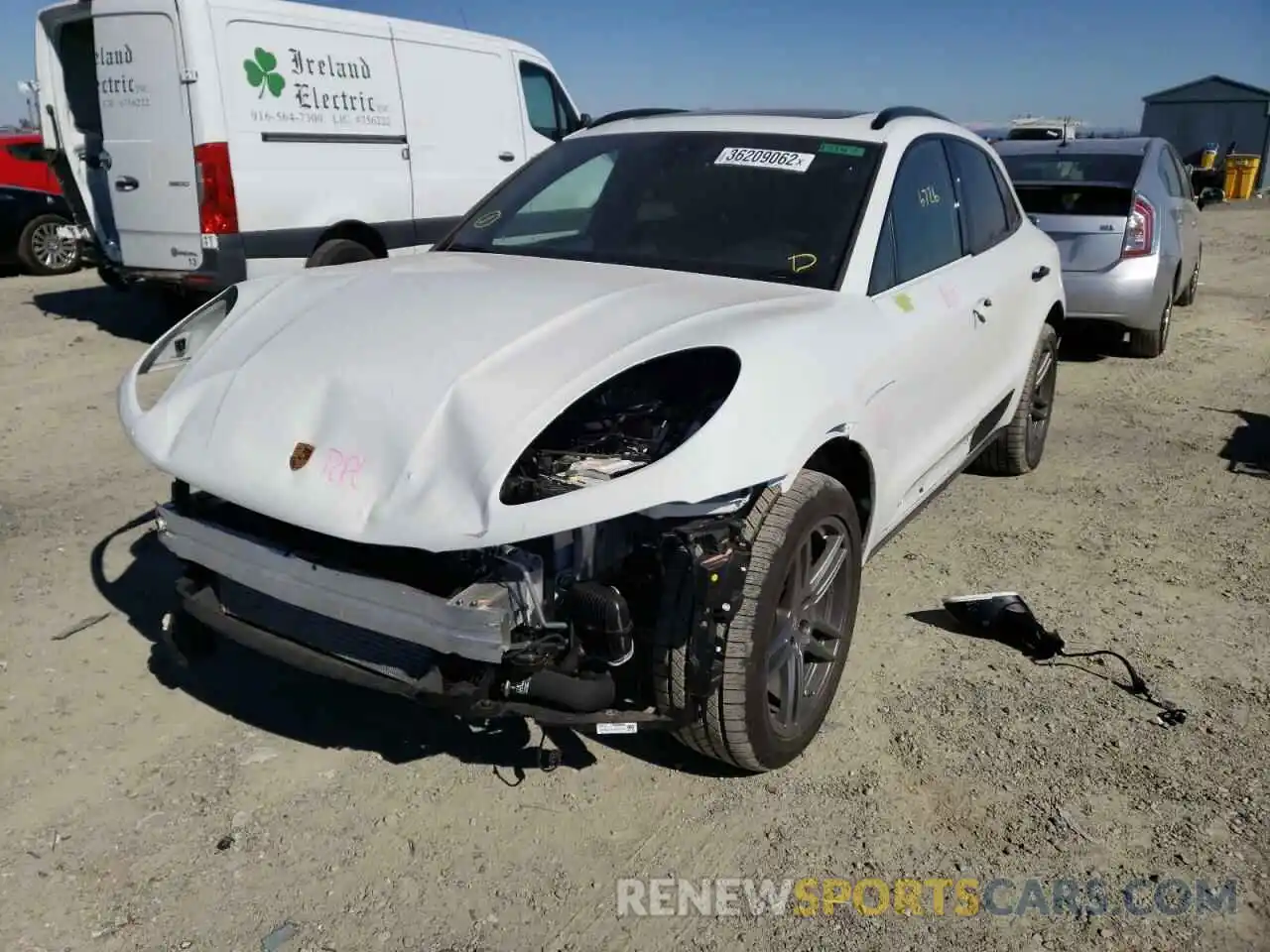 2 Photograph of a damaged car WP1AA2A55MLB10570 PORSCHE MACAN 2021