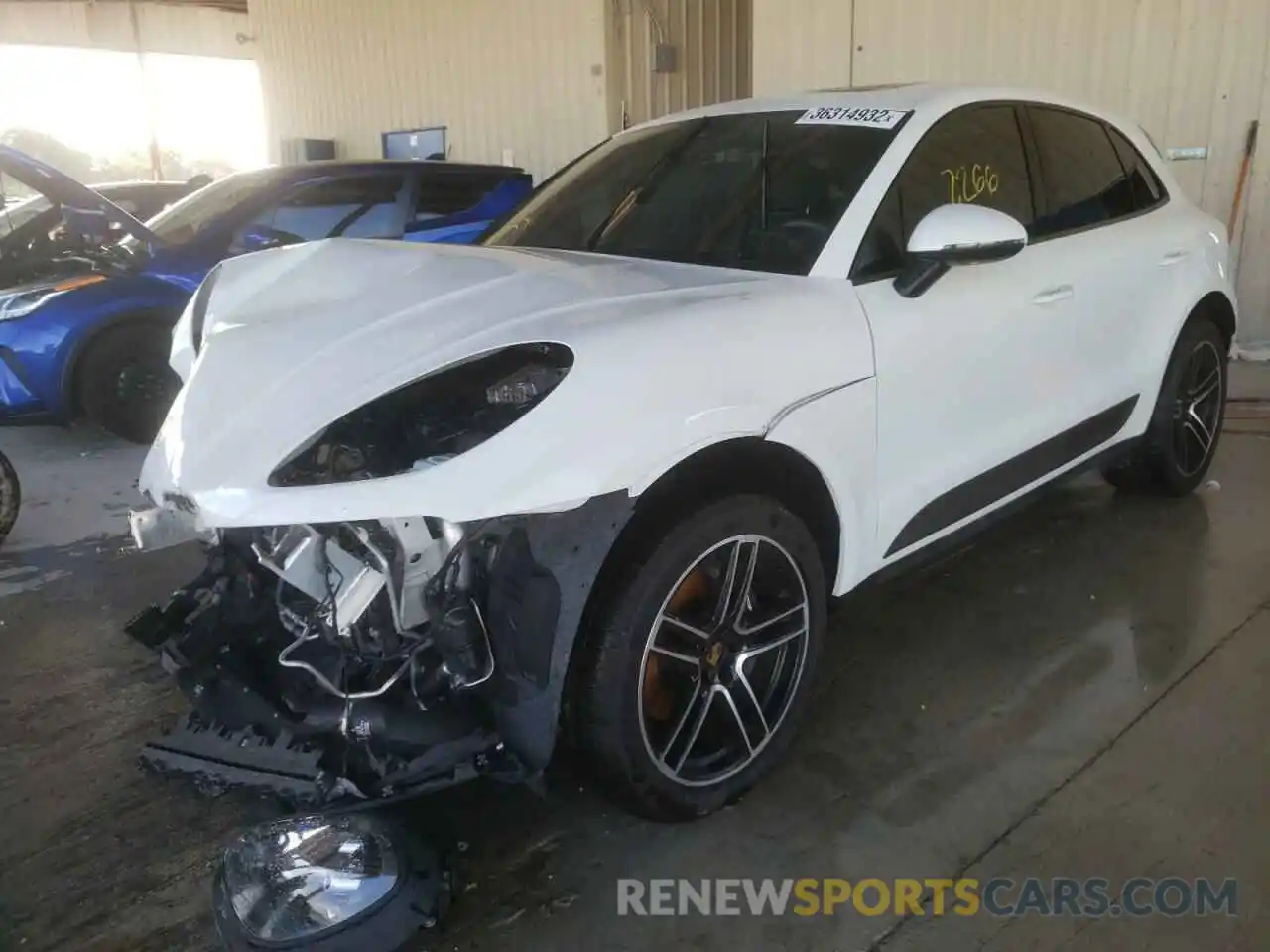 2 Photograph of a damaged car WP1AA2A57MLB01563 PORSCHE MACAN 2021