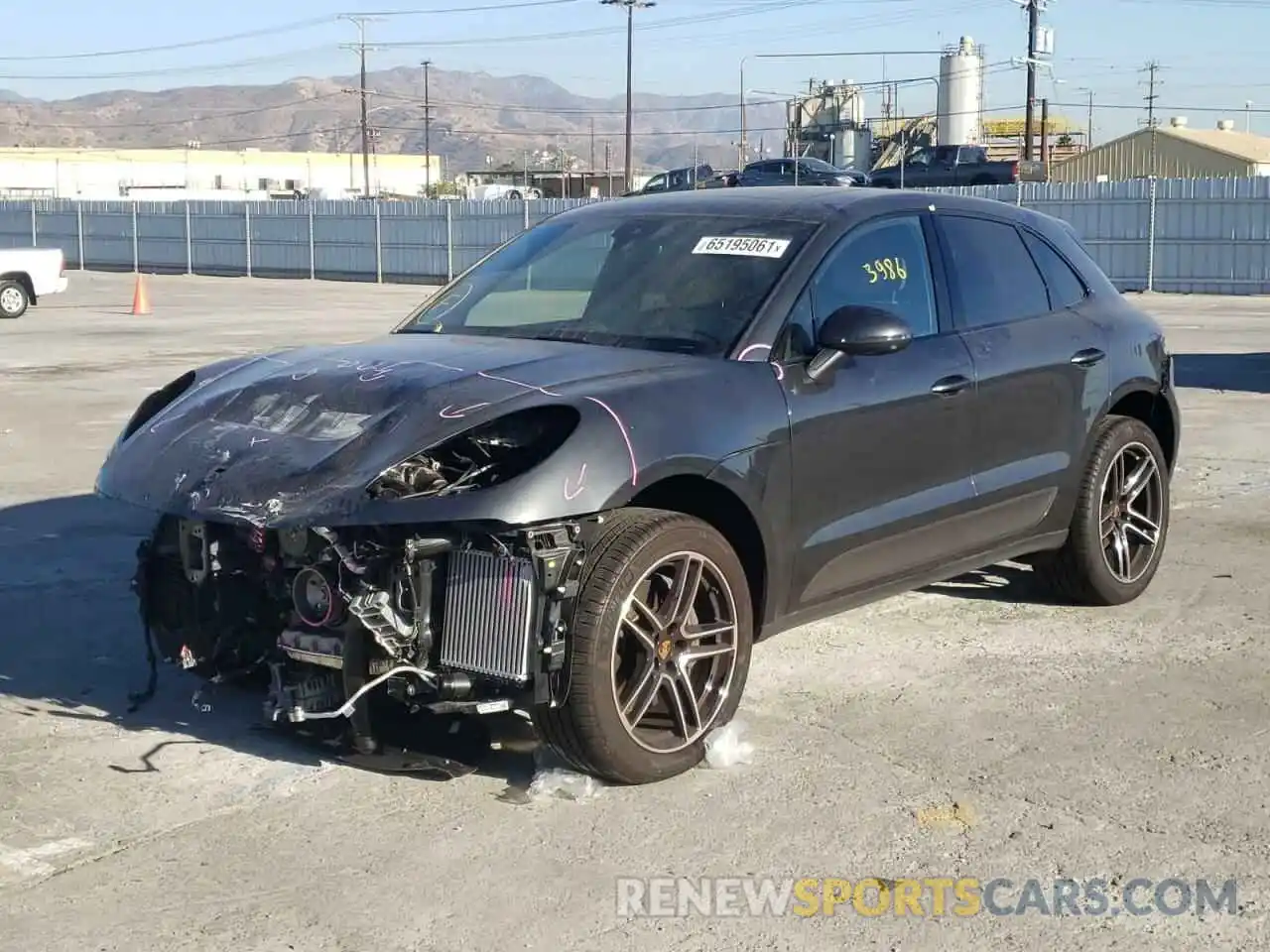 2 Photograph of a damaged car WP1AB2A50MLB32537 PORSCHE MACAN 2021