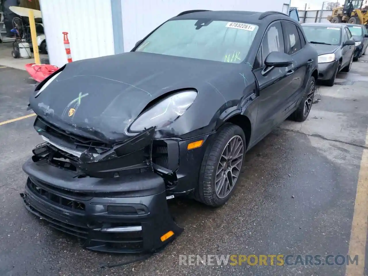 2 Photograph of a damaged car WP1AB2A52MLB36301 PORSCHE MACAN 2021