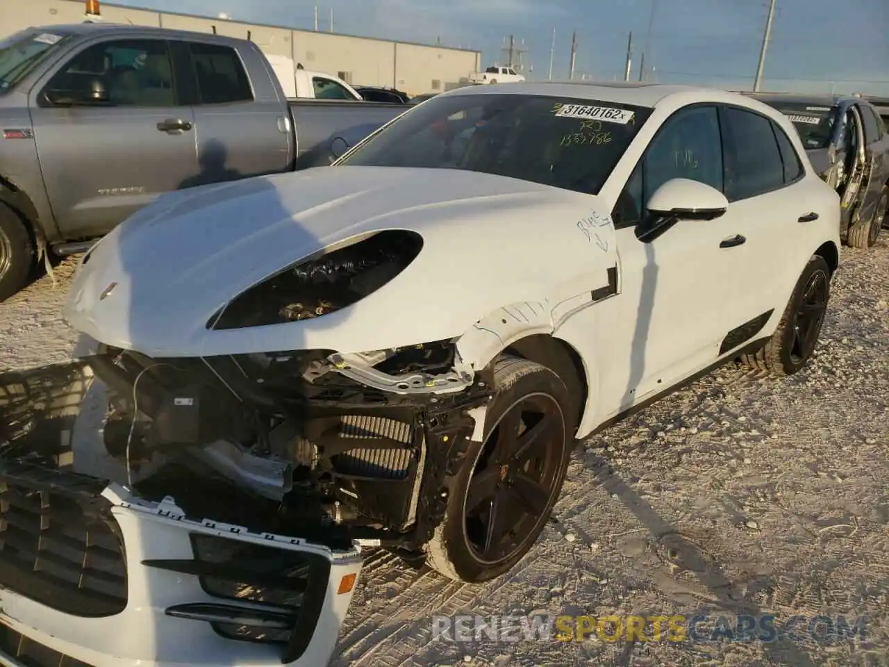 2 Photograph of a damaged car WP1AB2A54MLB33786 PORSCHE MACAN 2021