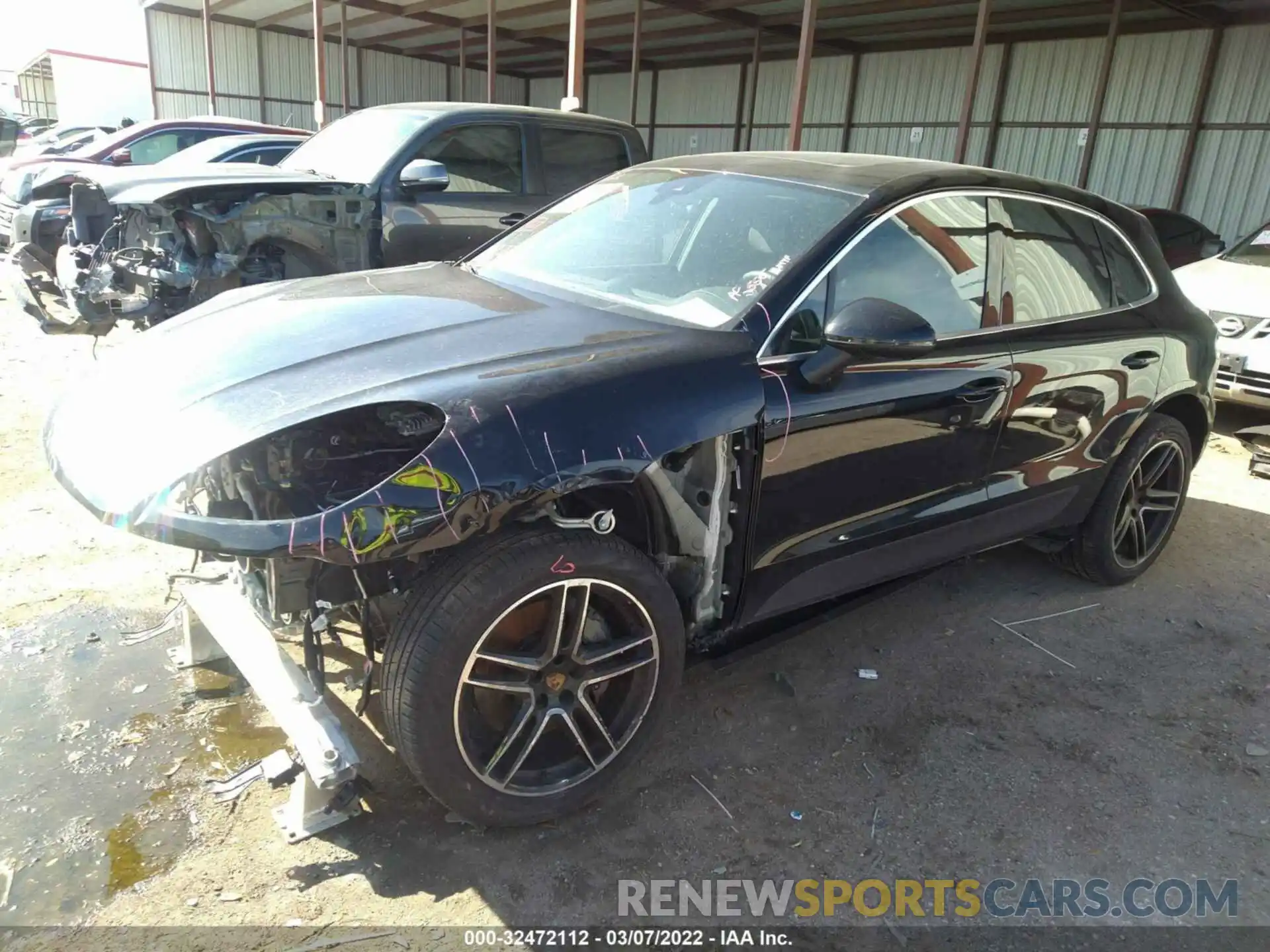 2 Photograph of a damaged car WP1AB2A56MLB34485 PORSCHE MACAN 2021