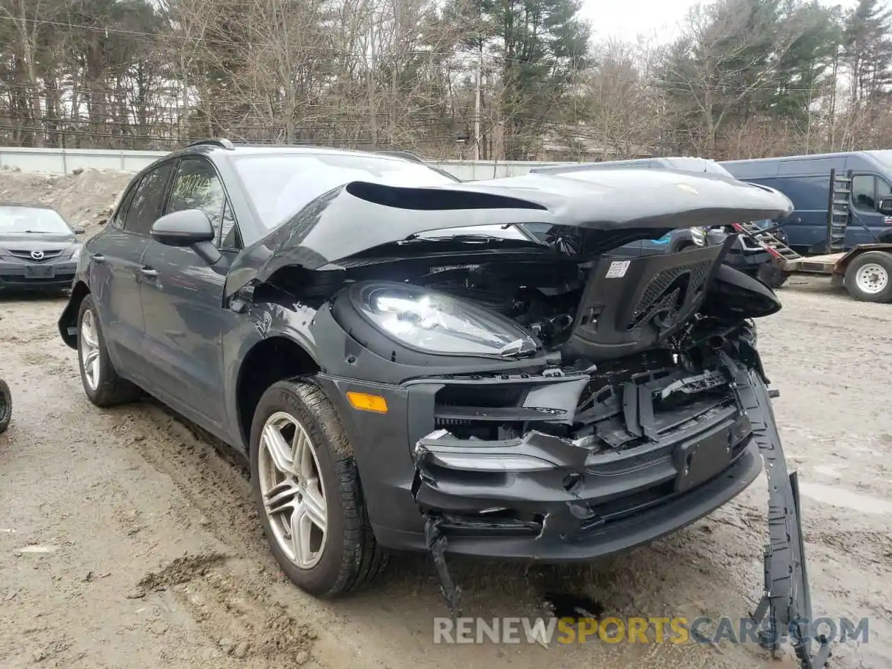 1 Photograph of a damaged car WP1AB2A57MLB30655 PORSCHE MACAN 2021