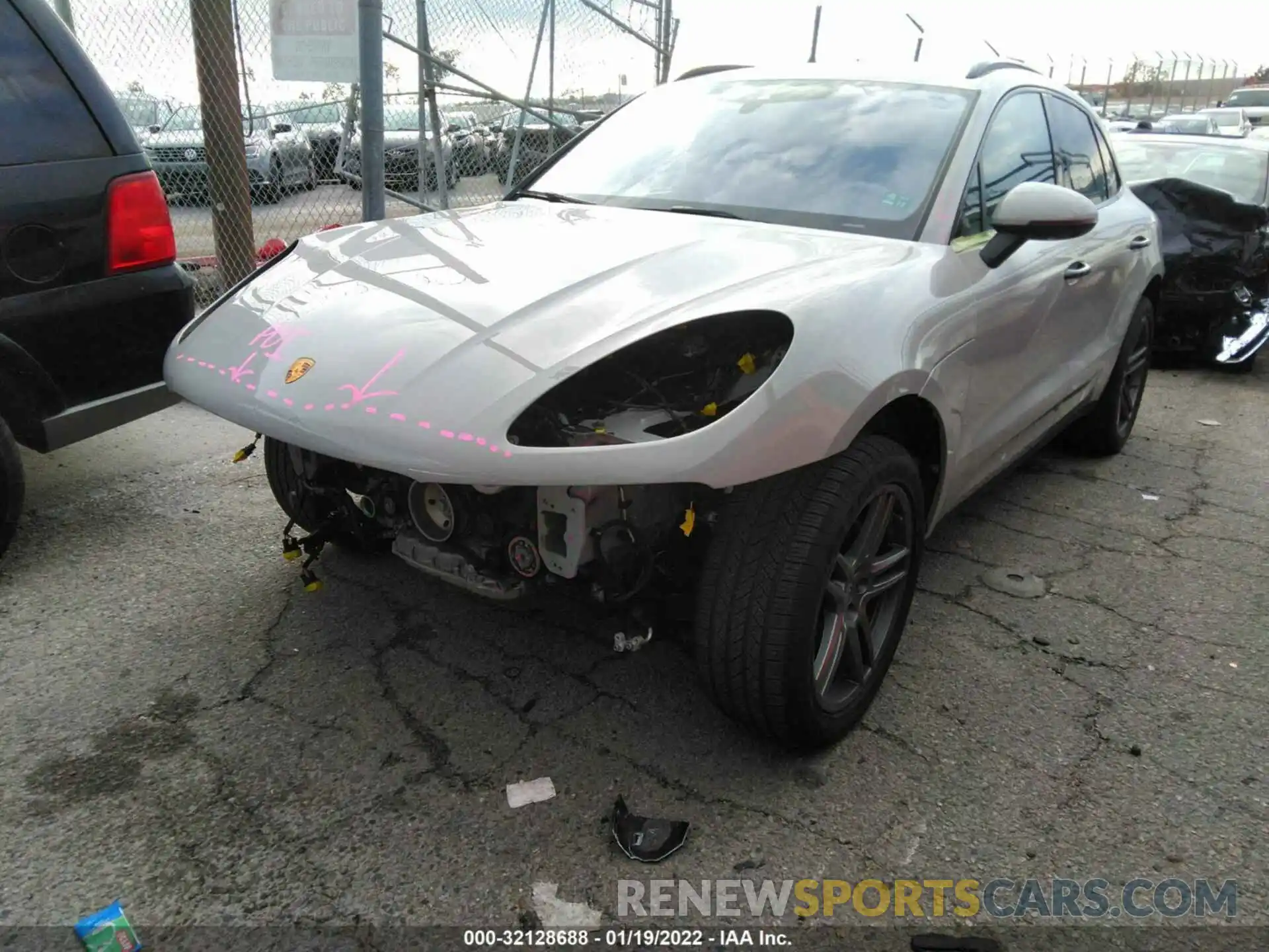 2 Photograph of a damaged car WP1AB2A58MLB36531 PORSCHE MACAN 2021