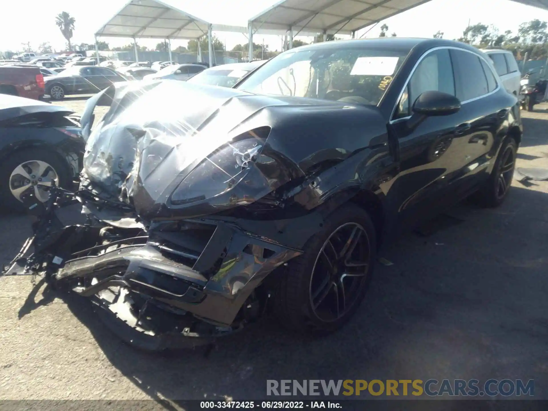 2 Photograph of a damaged car WP1AB2A58MLB37436 PORSCHE MACAN 2021