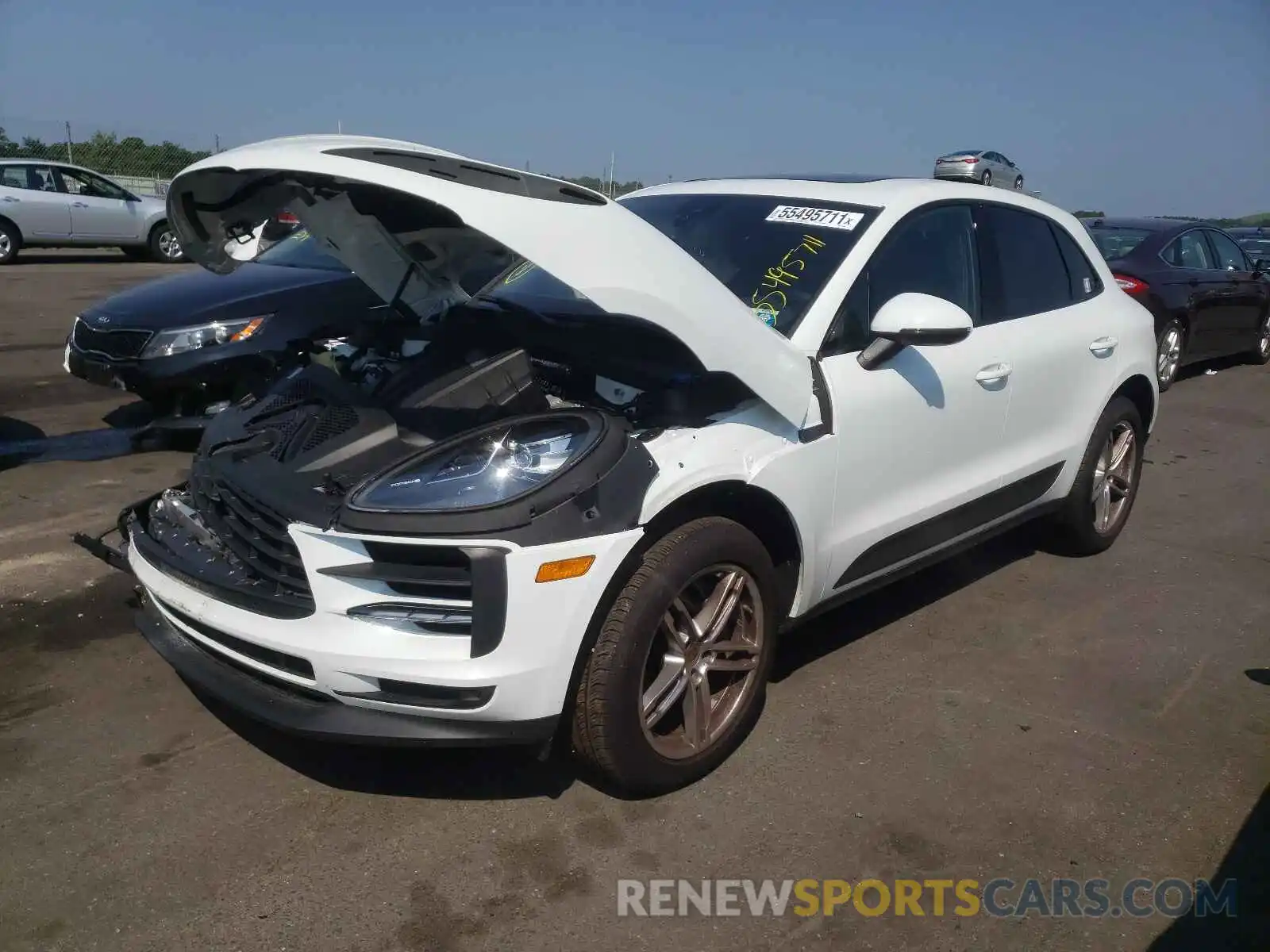 2 Photograph of a damaged car WP1AB2A59MLB31080 PORSCHE MACAN 2021