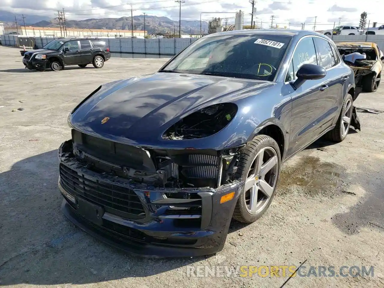 2 Photograph of a damaged car WP1AB2A59MLB32326 PORSCHE MACAN 2021