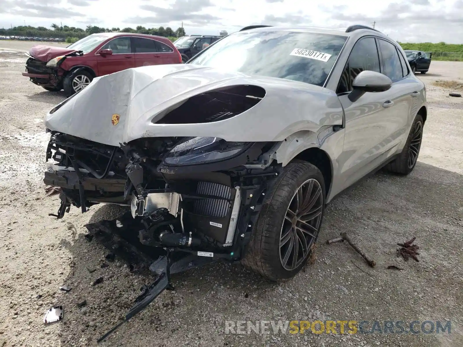 2 Photograph of a damaged car WP1AB2A5XMLB30455 PORSCHE MACAN 2021