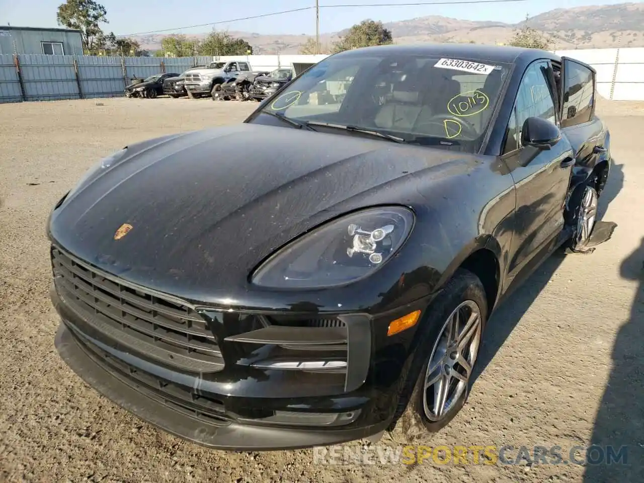 2 Photograph of a damaged car WP1AB2A5XMLB31783 PORSCHE MACAN 2021