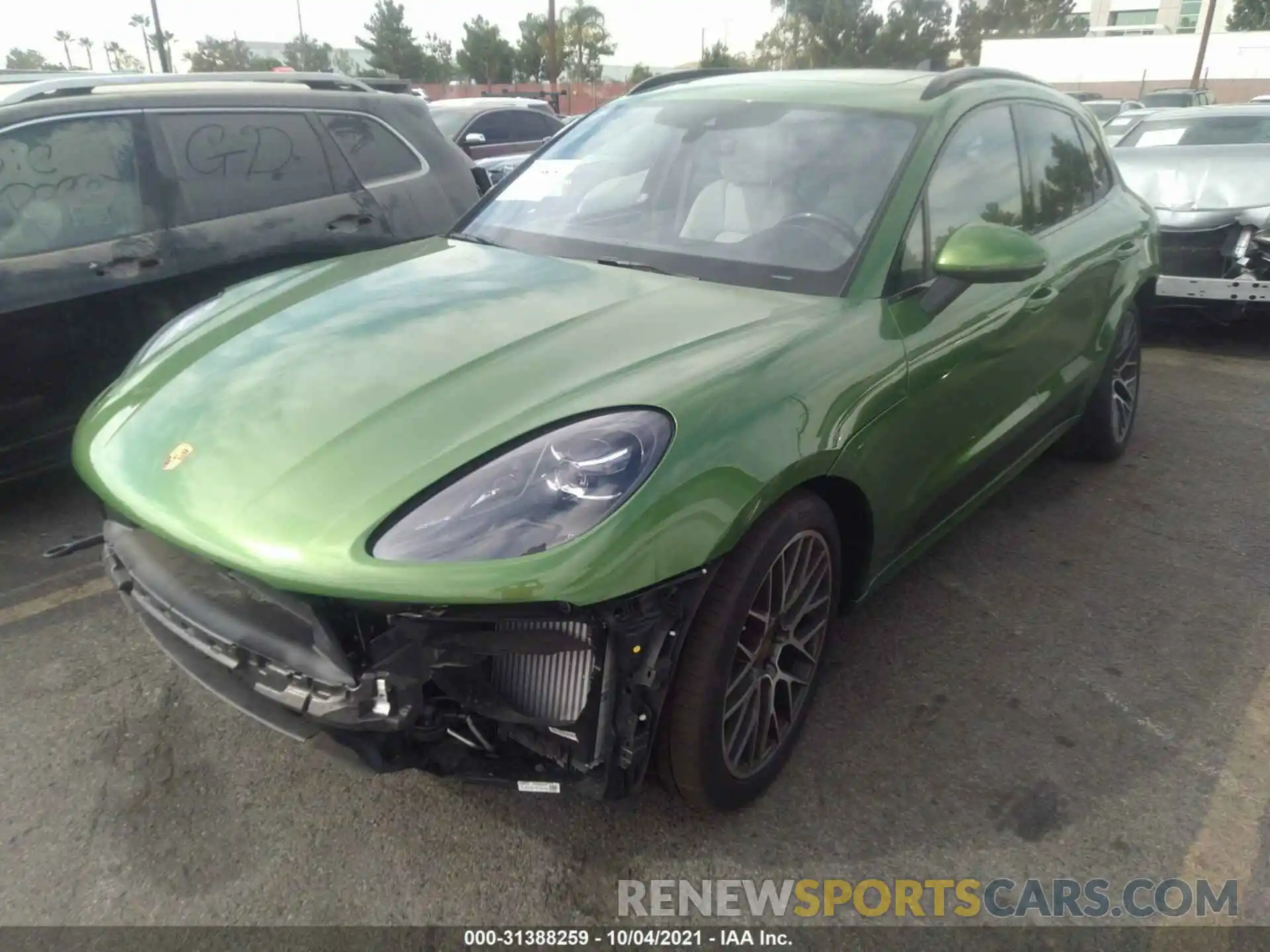 2 Photograph of a damaged car WP1AG2A56MLB52258 PORSCHE MACAN 2021