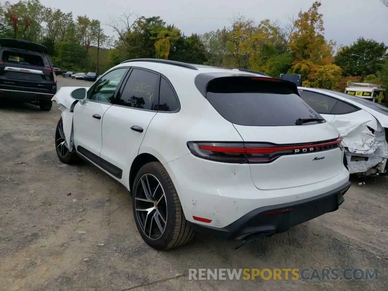 3 Photograph of a damaged car WP1AA2A55NLB01661 PORSCHE MACAN 2022