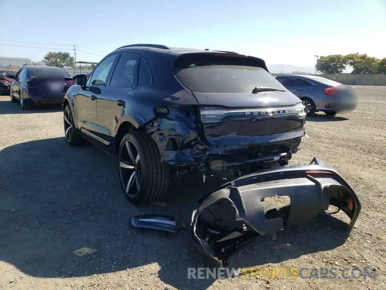 3 Photograph of a damaged car WP1AA2A57NLB00348 PORSCHE MACAN 2022