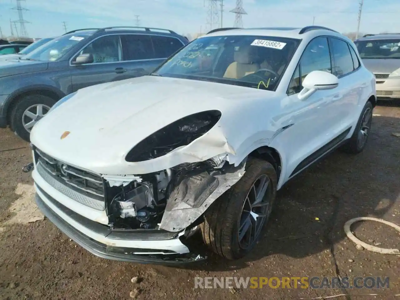 2 Photograph of a damaged car WP1AA2A57NLB05436 PORSCHE MACAN 2022