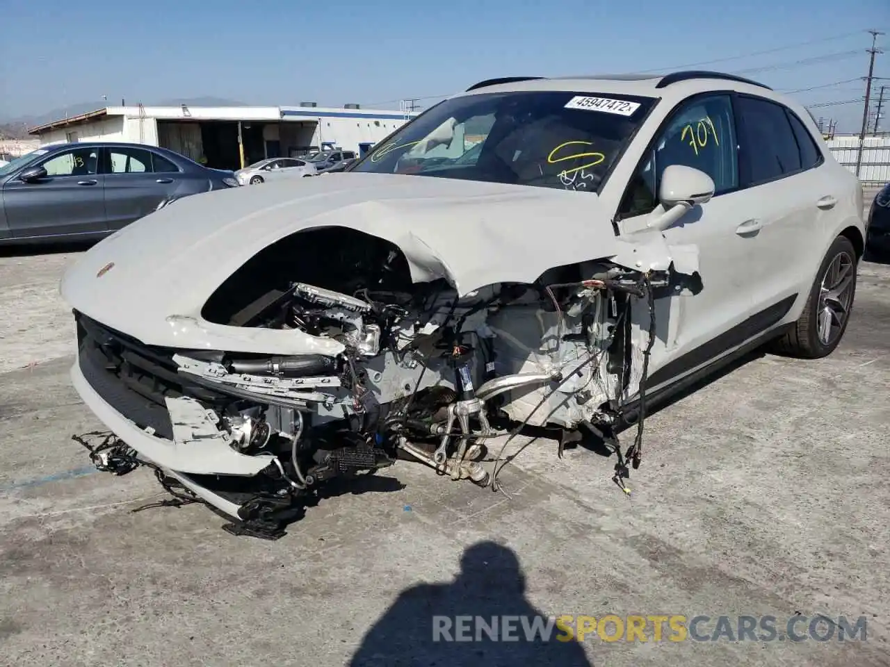 2 Photograph of a damaged car WP1AG2A51NLB21632 PORSCHE MACAN 2022