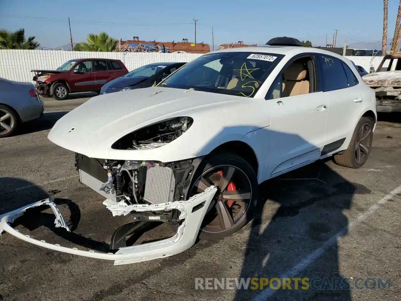 2 Photograph of a damaged car WP1AG2A52NLB22532 PORSCHE MACAN 2022