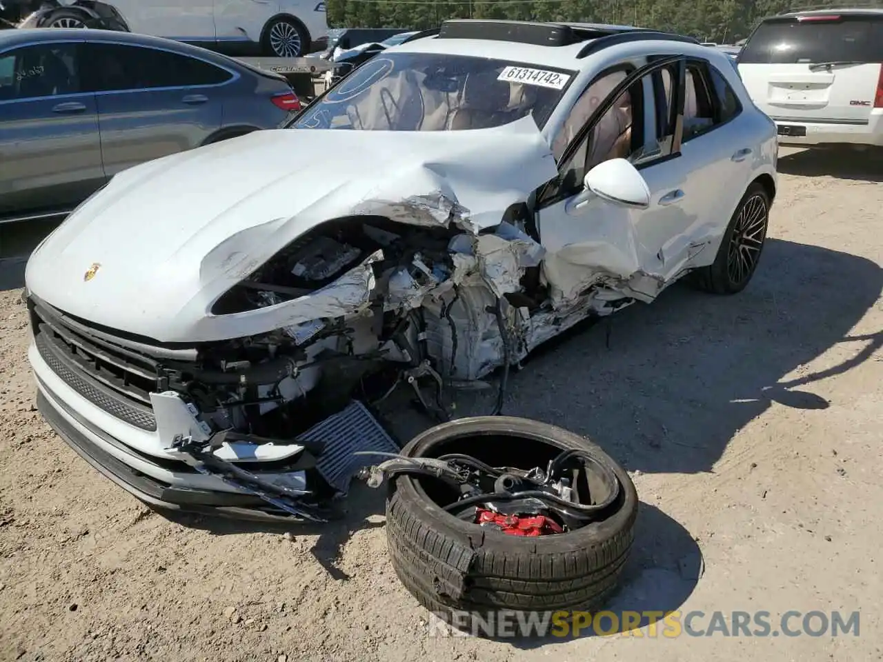 2 Photograph of a damaged car WP1AG2A57NLB22011 PORSCHE MACAN 2022