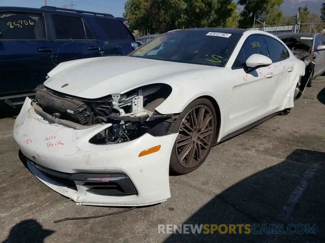 2 Photograph of a damaged car WP0AA2A72KL100451 PORSCHE PANAMERA 2019