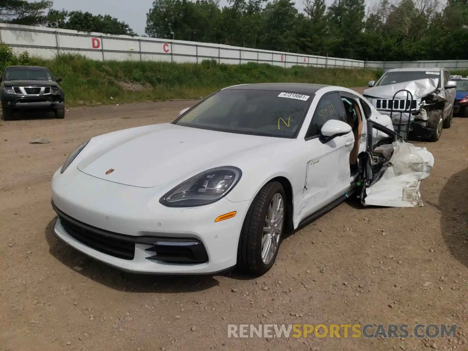 2 Photograph of a damaged car WP0AE2A71KL123448 PORSCHE PANAMERA 2019