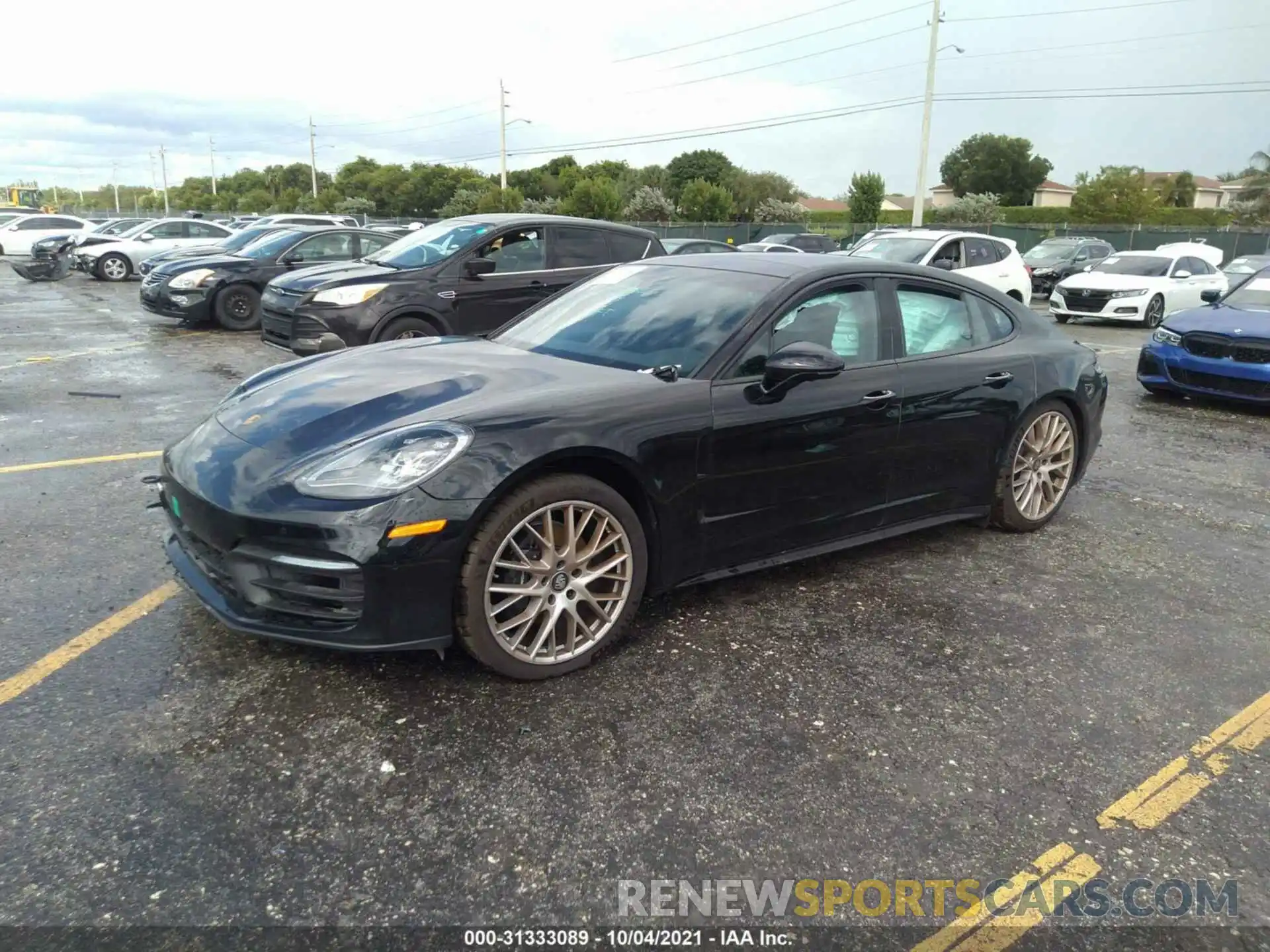 2 Photograph of a damaged car WP0AJ2A72ML116278 PORSCHE PANAMERA 2021