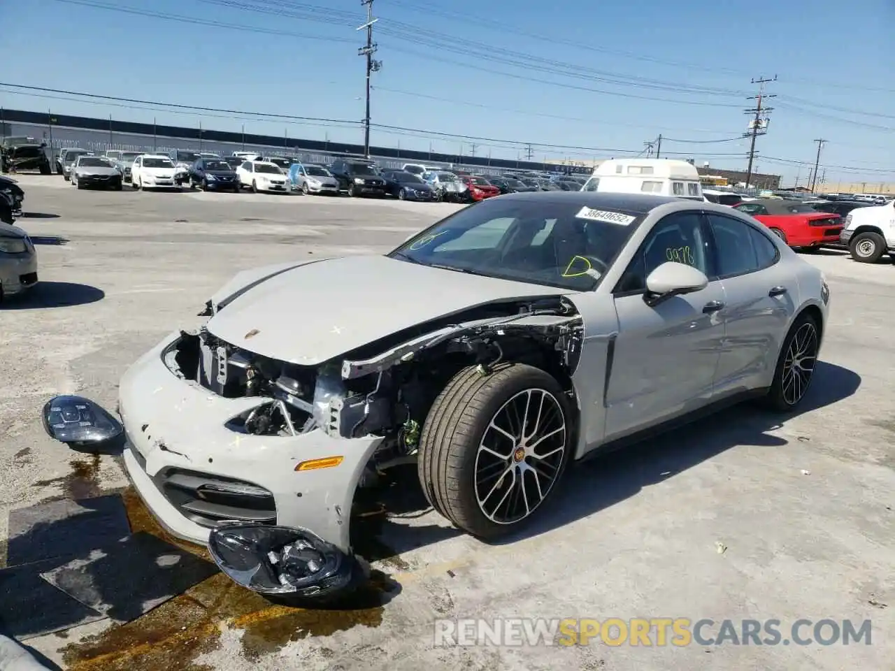 2 Photograph of a damaged car WP0AJ2A72ML119987 PORSCHE PANAMERA 2021