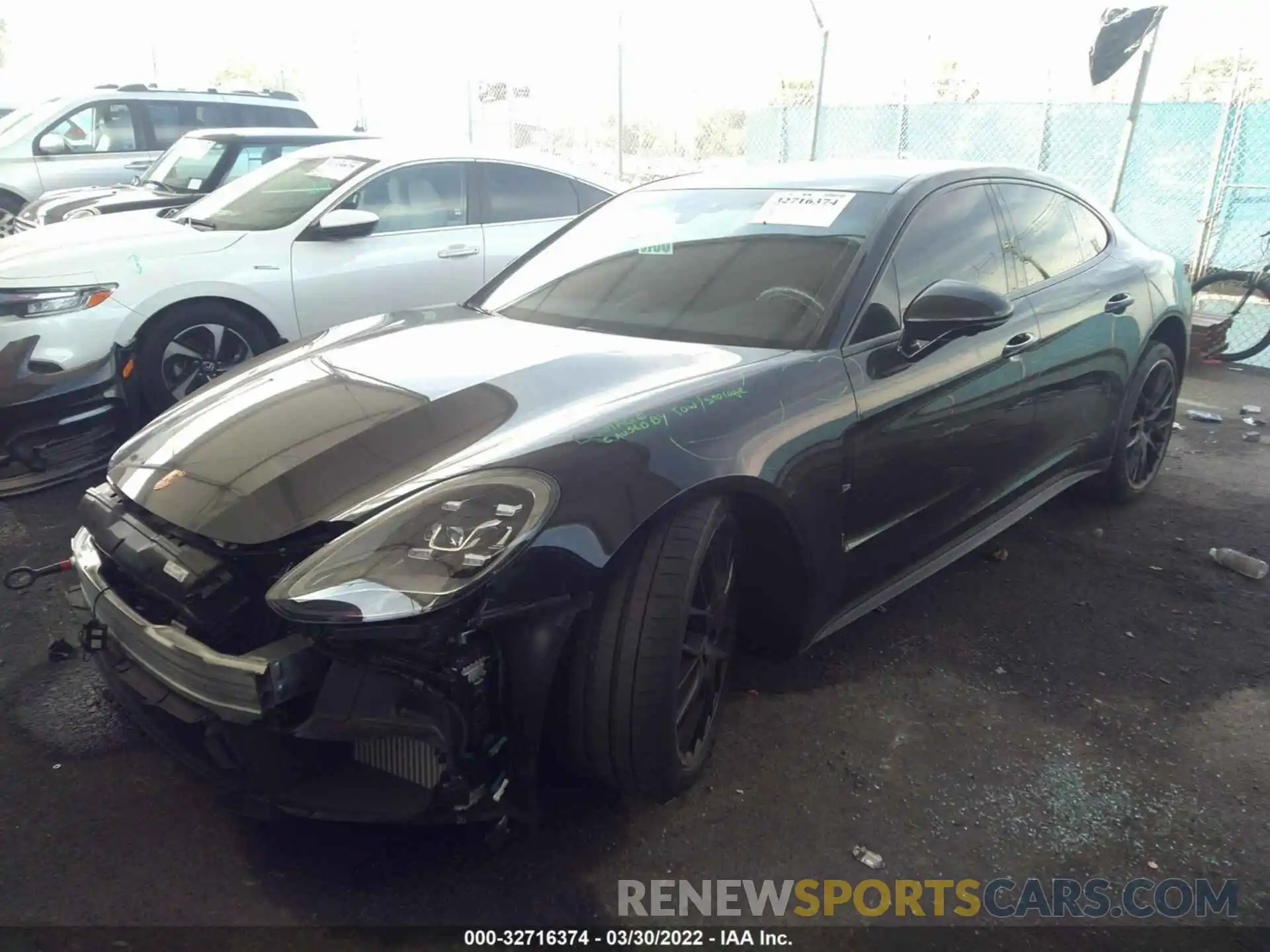 2 Photograph of a damaged car WP0AJ2A78ML117595 PORSCHE PANAMERA 2021