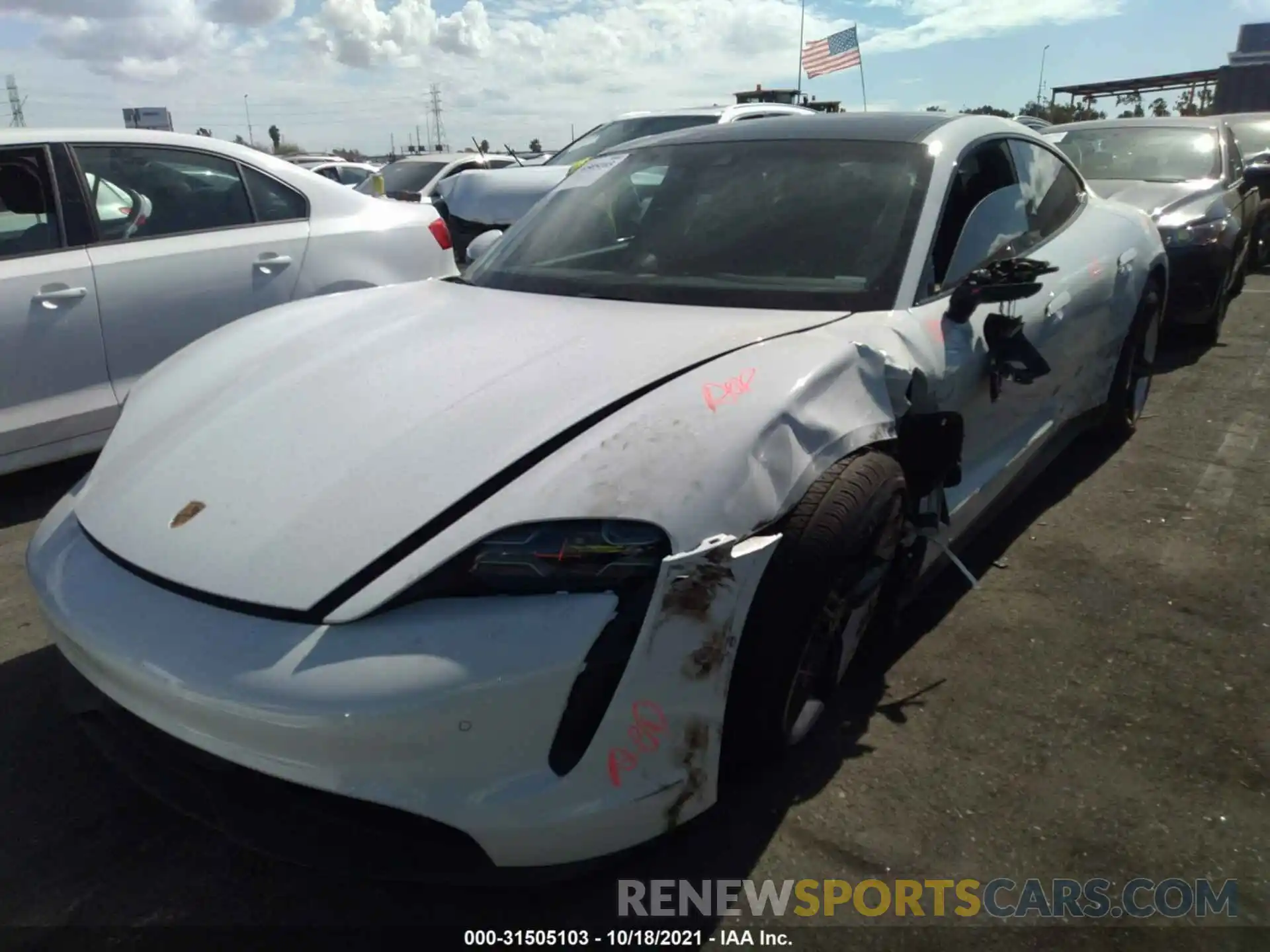 6 Photograph of a damaged car WP0AB2Y15LSA51979 PORSCHE TAYCAN 2020