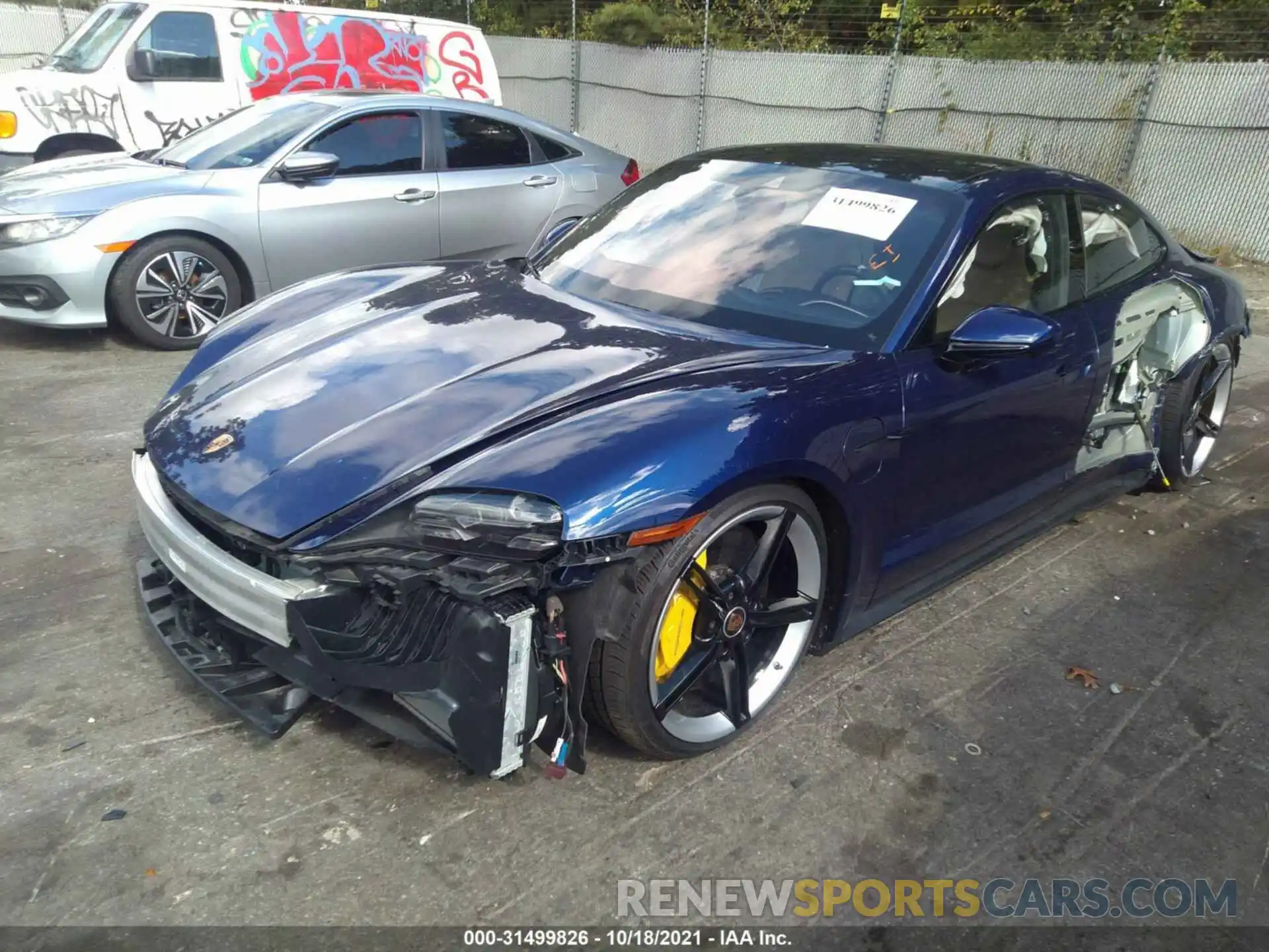 2 Photograph of a damaged car WP0AC2Y14LSA70407 PORSCHE TAYCAN 2020