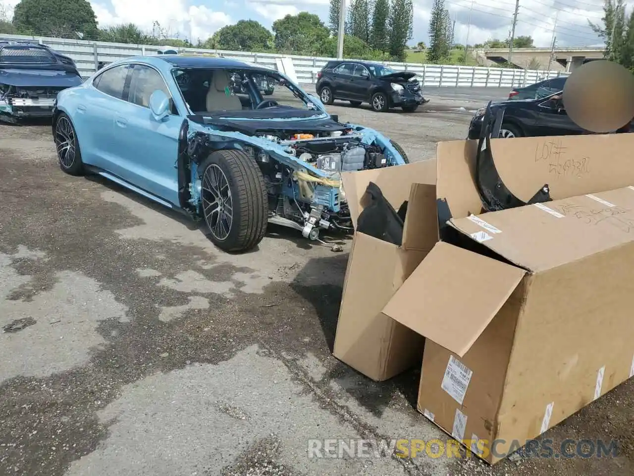 1 Photograph of a damaged car WP0AC2Y17LSA72359 PORSCHE TAYCAN 2020