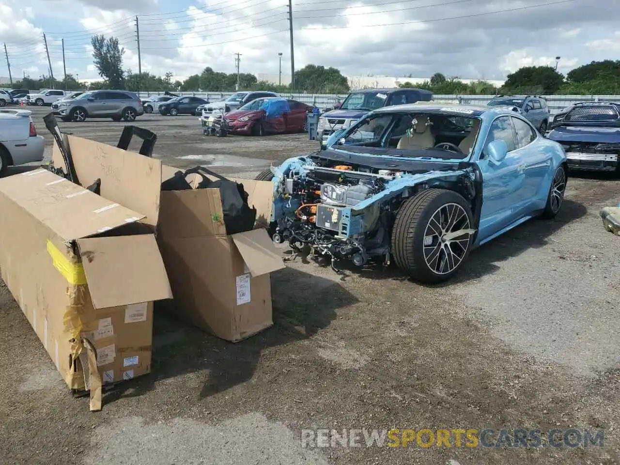 2 Photograph of a damaged car WP0AC2Y17LSA72359 PORSCHE TAYCAN 2020