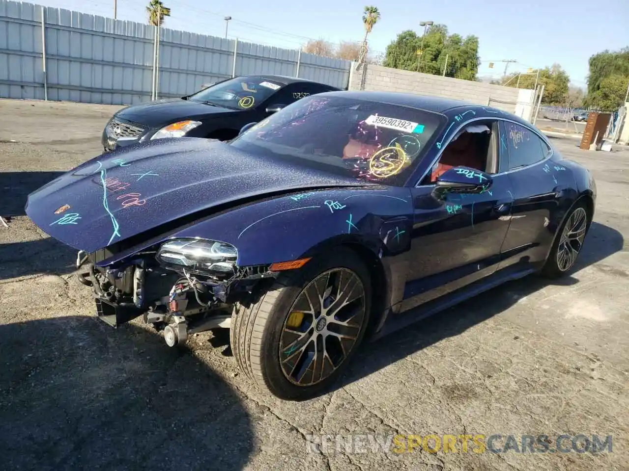 2 Photograph of a damaged car WP0AC2Y18LSA71494 PORSCHE TAYCAN 2020