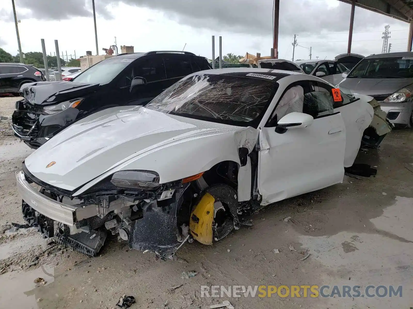 2 Photograph of a damaged car WP0AC2Y19LSA72332 PORSCHE TAYCAN 2020