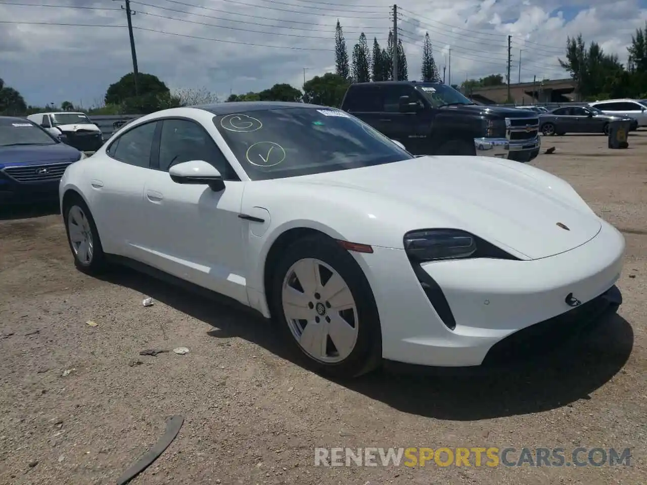 1 Photograph of a damaged car WP0AA2Y10MSA16321 PORSCHE TAYCAN 2021