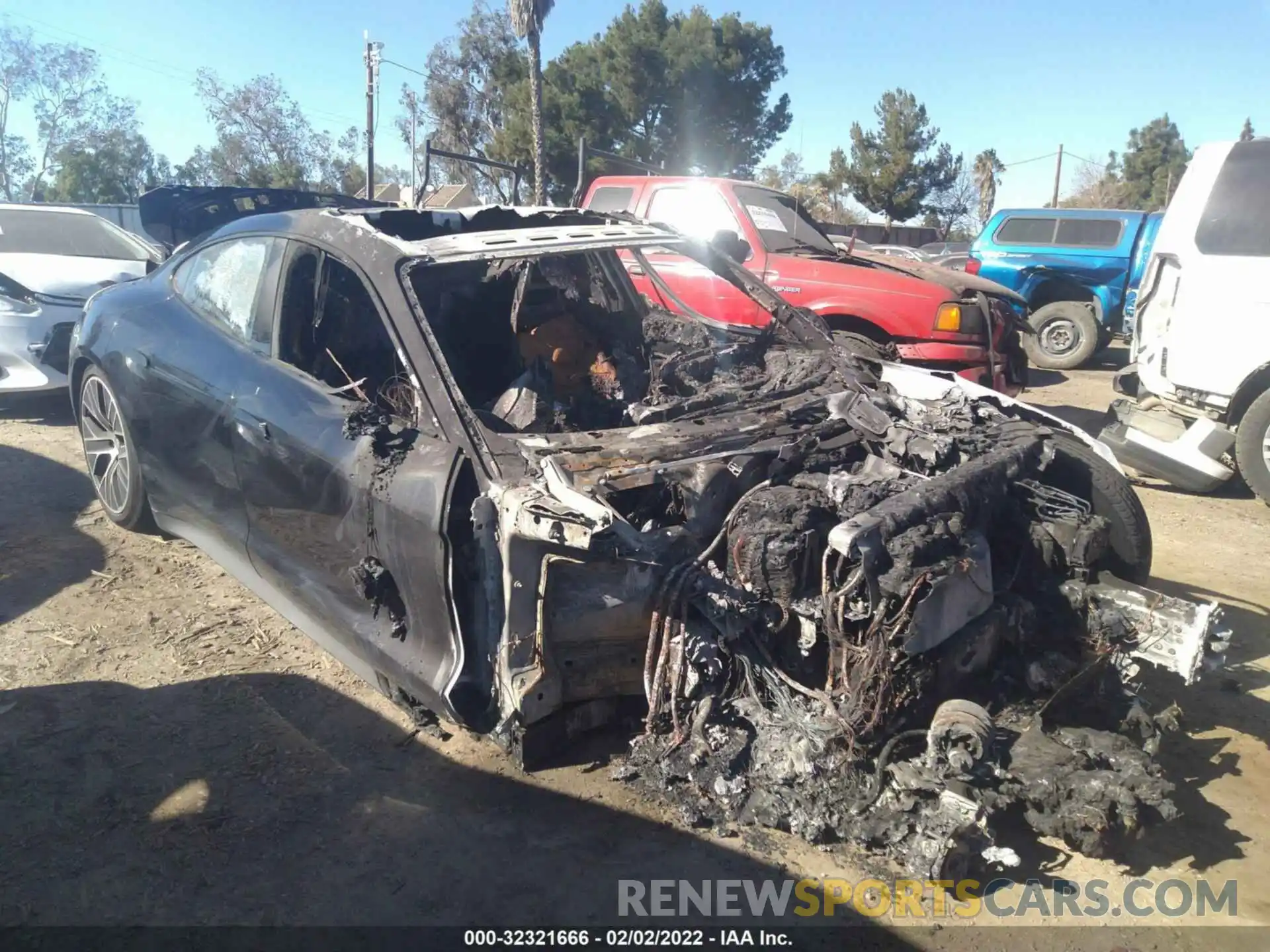 1 Photograph of a damaged car WP0AA2Y12MSA13601 PORSCHE TAYCAN 2021