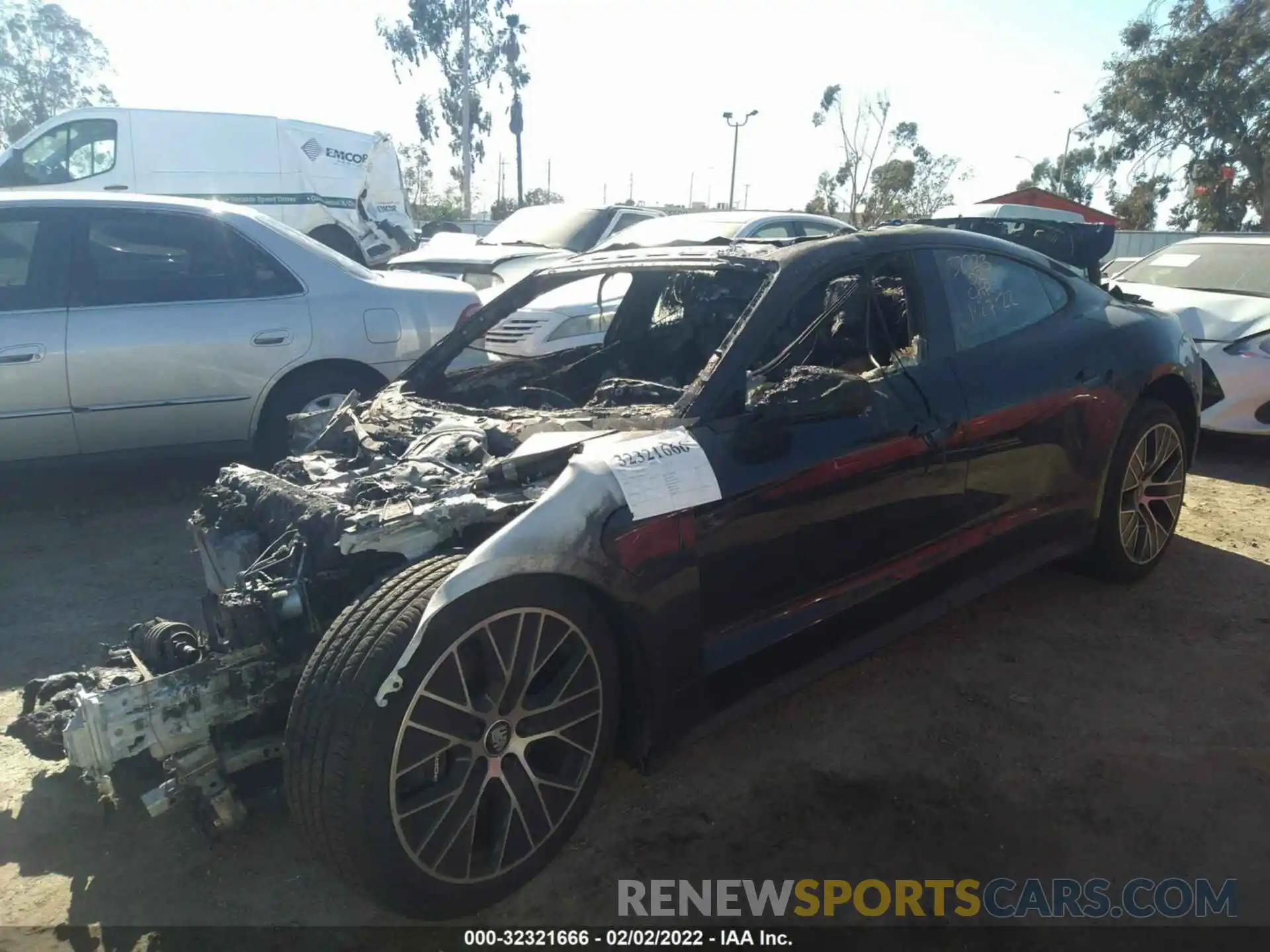 2 Photograph of a damaged car WP0AA2Y12MSA13601 PORSCHE TAYCAN 2021