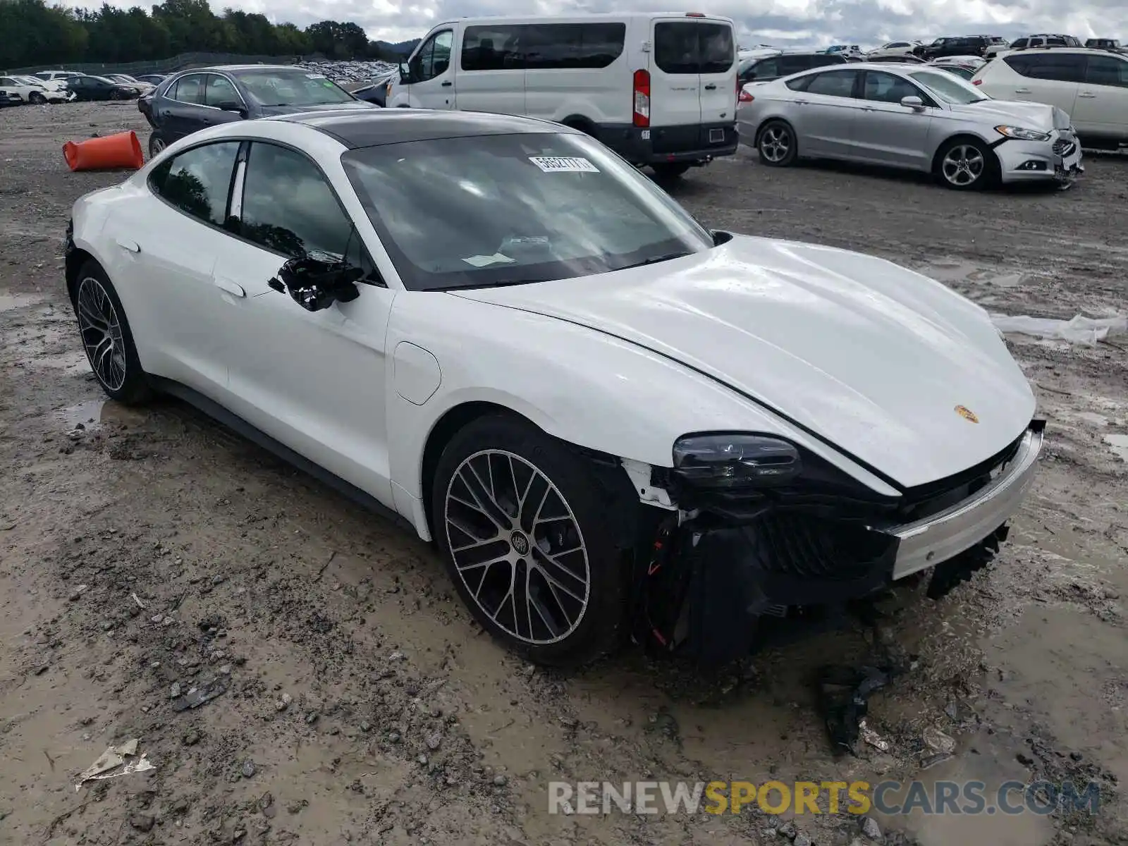 1 Photograph of a damaged car WP0AA2Y16MSA14234 PORSCHE TAYCAN 2021