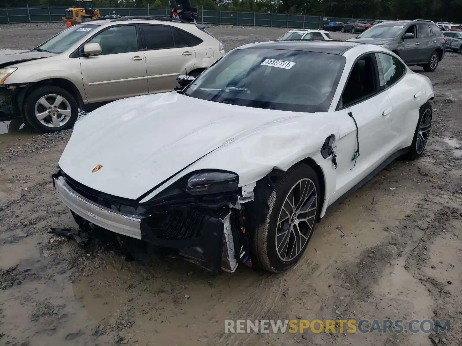 2 Photograph of a damaged car WP0AA2Y16MSA14234 PORSCHE TAYCAN 2021