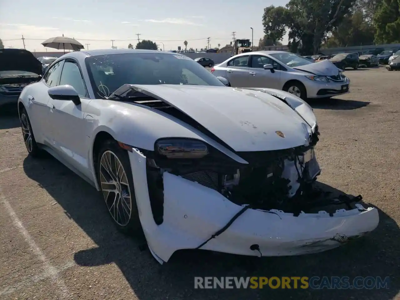 1 Photograph of a damaged car WP0AA2Y17MSA18714 PORSCHE TAYCAN 2021