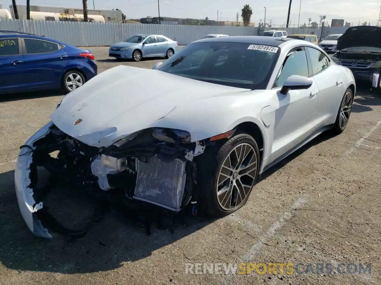 2 Photograph of a damaged car WP0AA2Y17MSA18714 PORSCHE TAYCAN 2021