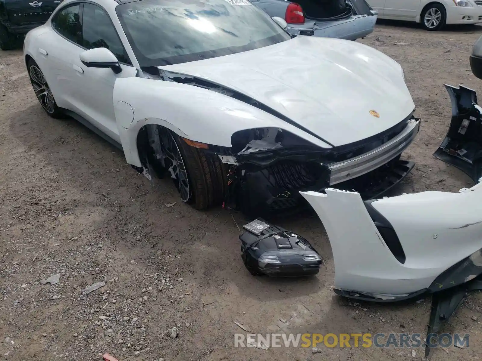 1 Photograph of a damaged car WP0AA2Y19MSA13580 PORSCHE TAYCAN 2021