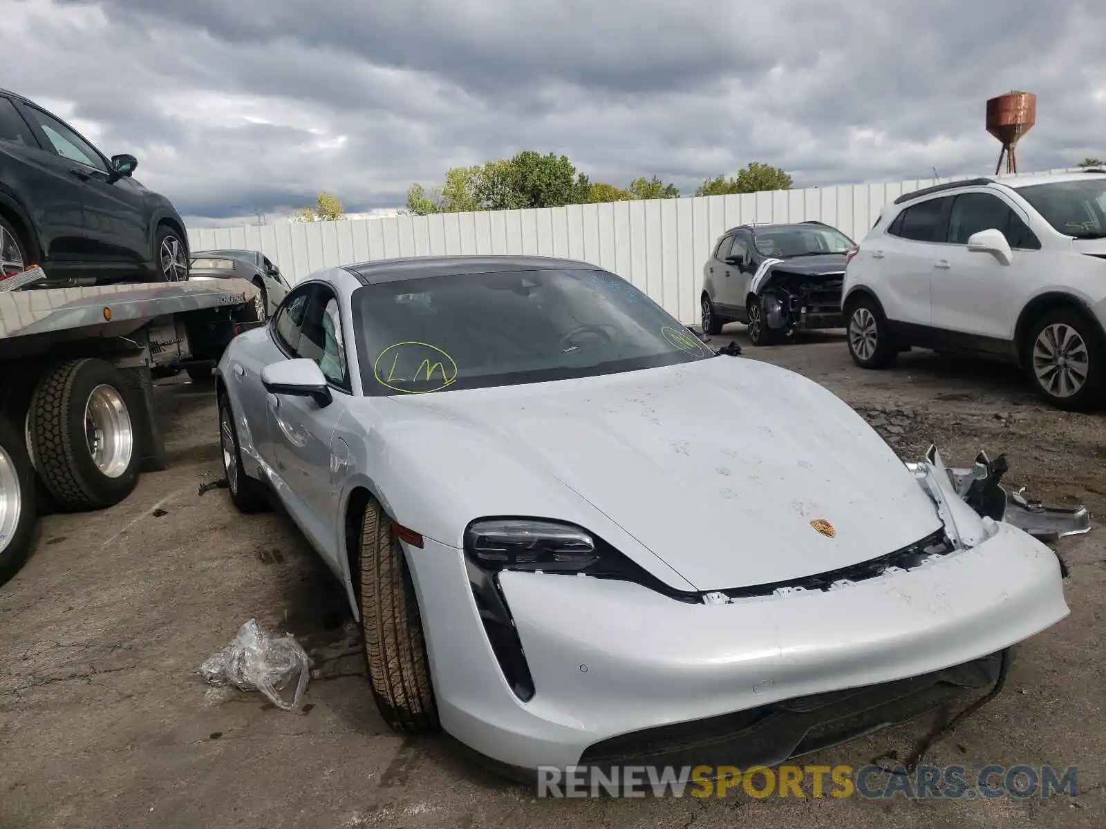 1 Photograph of a damaged car WP0AA2Y19MSA17287 PORSCHE TAYCAN 2021