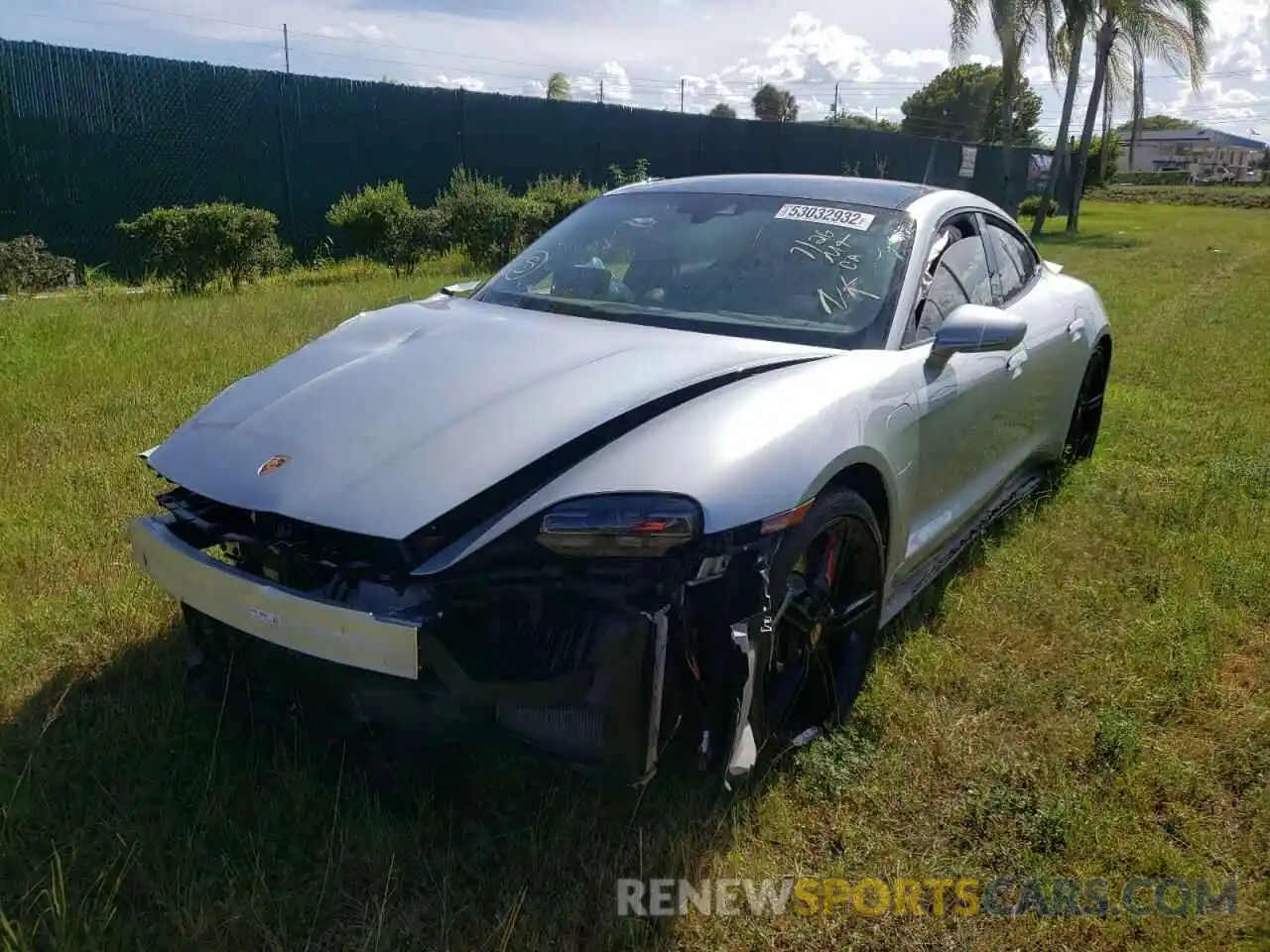 2 Photograph of a damaged car WP0AB2Y10MSA45136 PORSCHE TAYCAN 2021