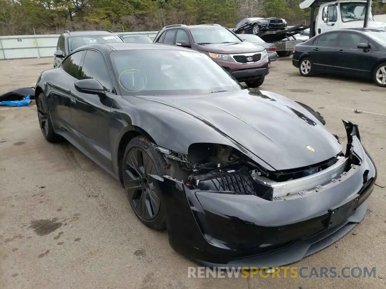 1 Photograph of a damaged car WP0AB2Y16MSA43522 PORSCHE TAYCAN 2021