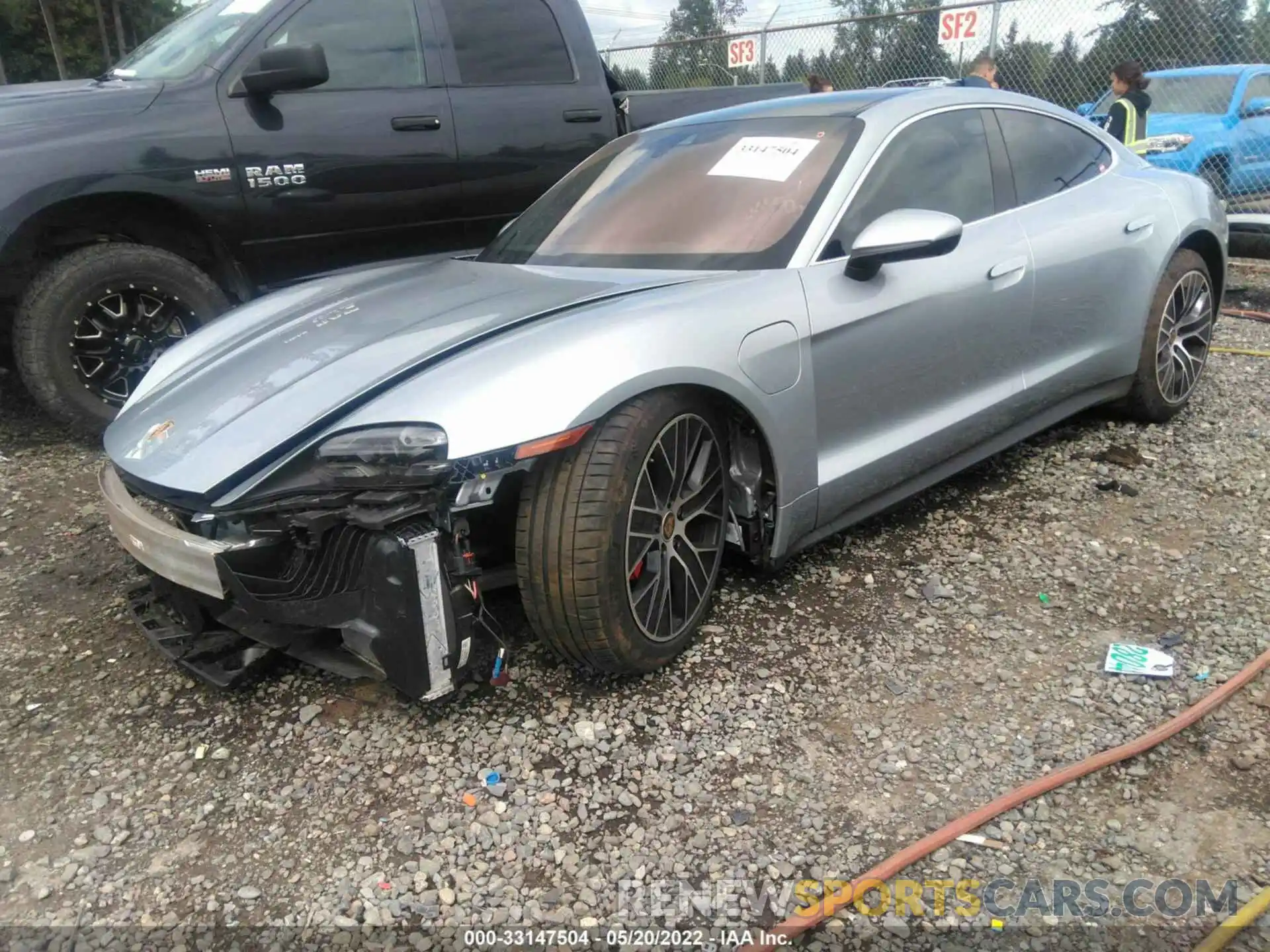 2 Photograph of a damaged car WP0AB2Y19MSA41778 PORSCHE TAYCAN 2021