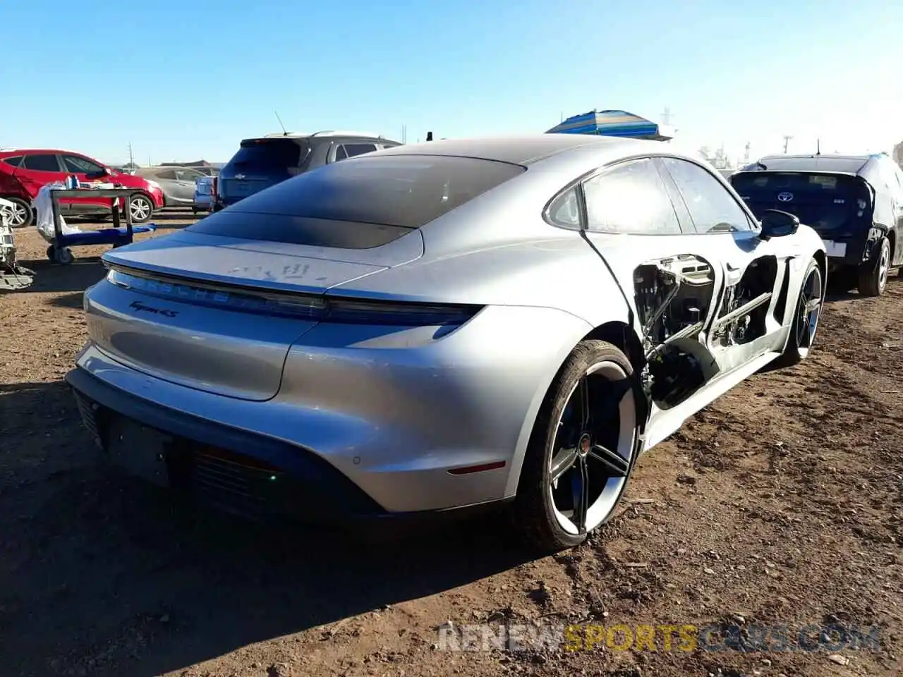 4 Photograph of a damaged car WP0AB2Y19MSA43093 PORSCHE TAYCAN 2021