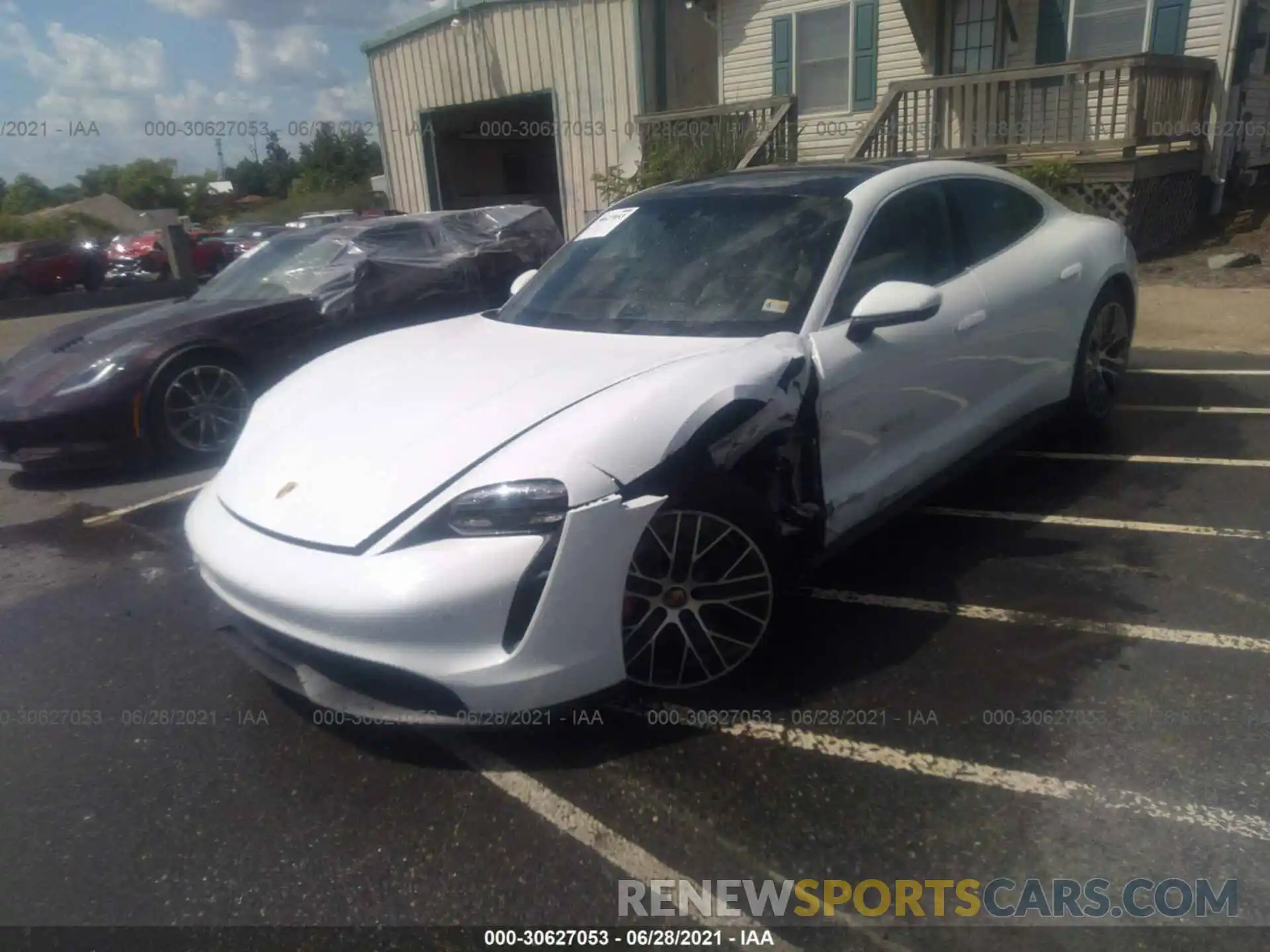 2 Photograph of a damaged car WP0AB2Y19MSA44101 PORSCHE TAYCAN 2021