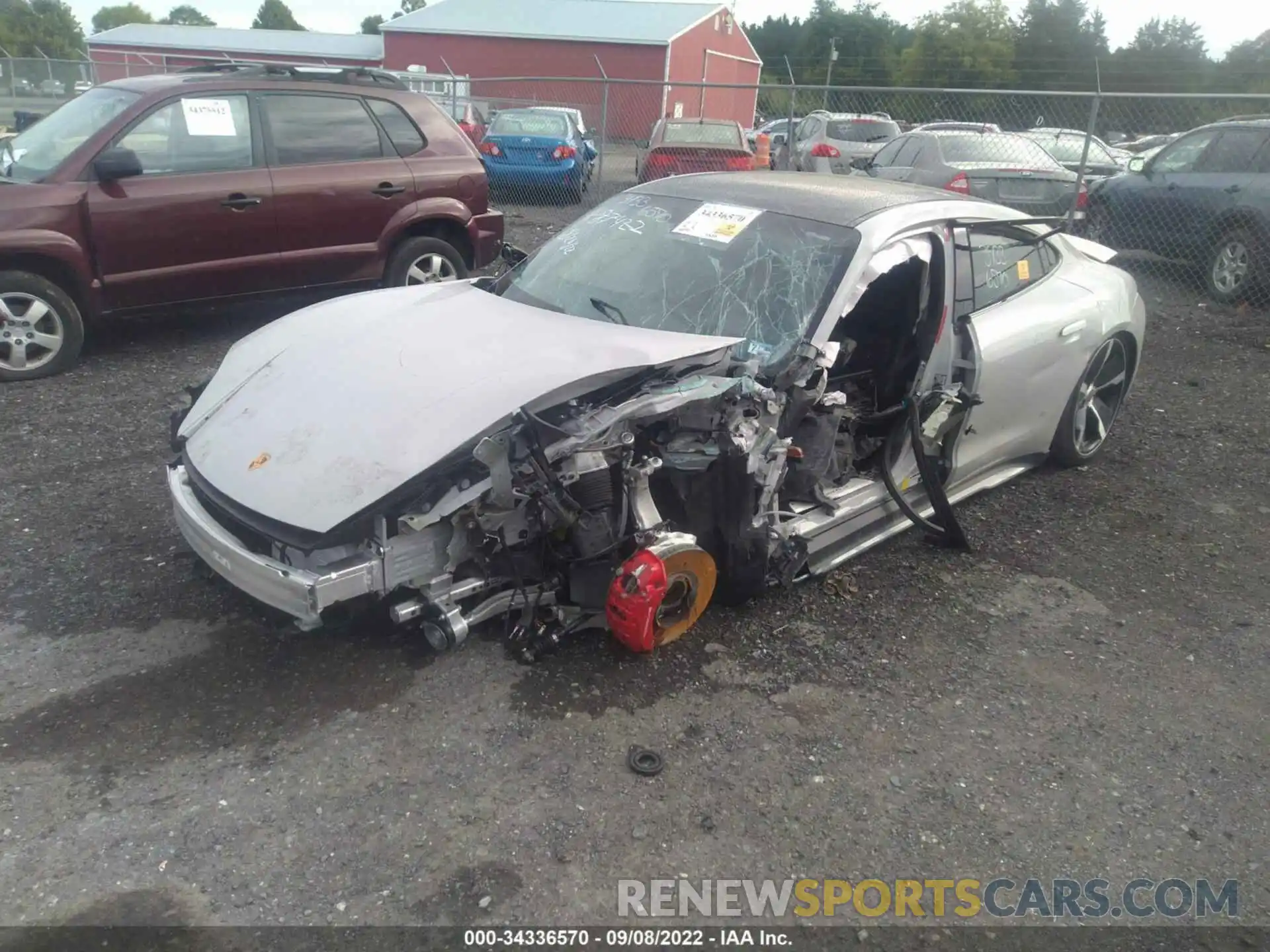 2 Photograph of a damaged car WP0AB2Y19MSA44969 PORSCHE TAYCAN 2021