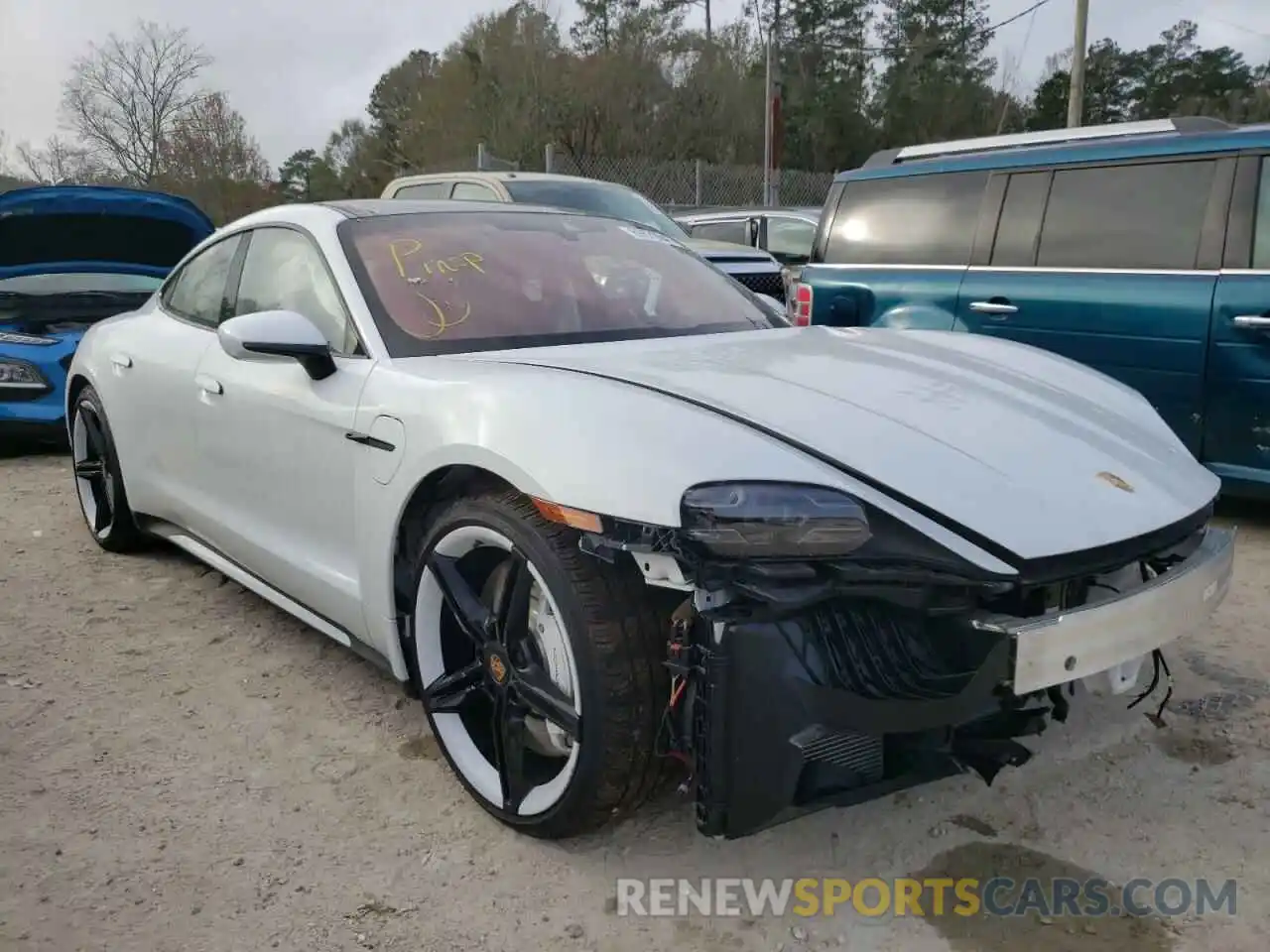 1 Photograph of a damaged car WP0AC2Y16MSA63587 PORSCHE TAYCAN 2021