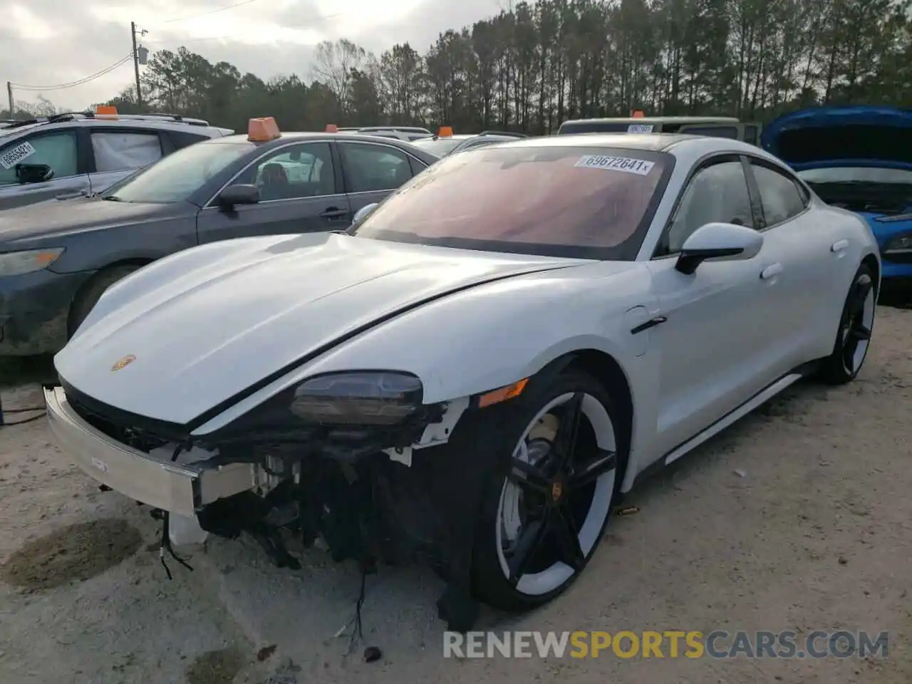 2 Photograph of a damaged car WP0AC2Y16MSA63587 PORSCHE TAYCAN 2021