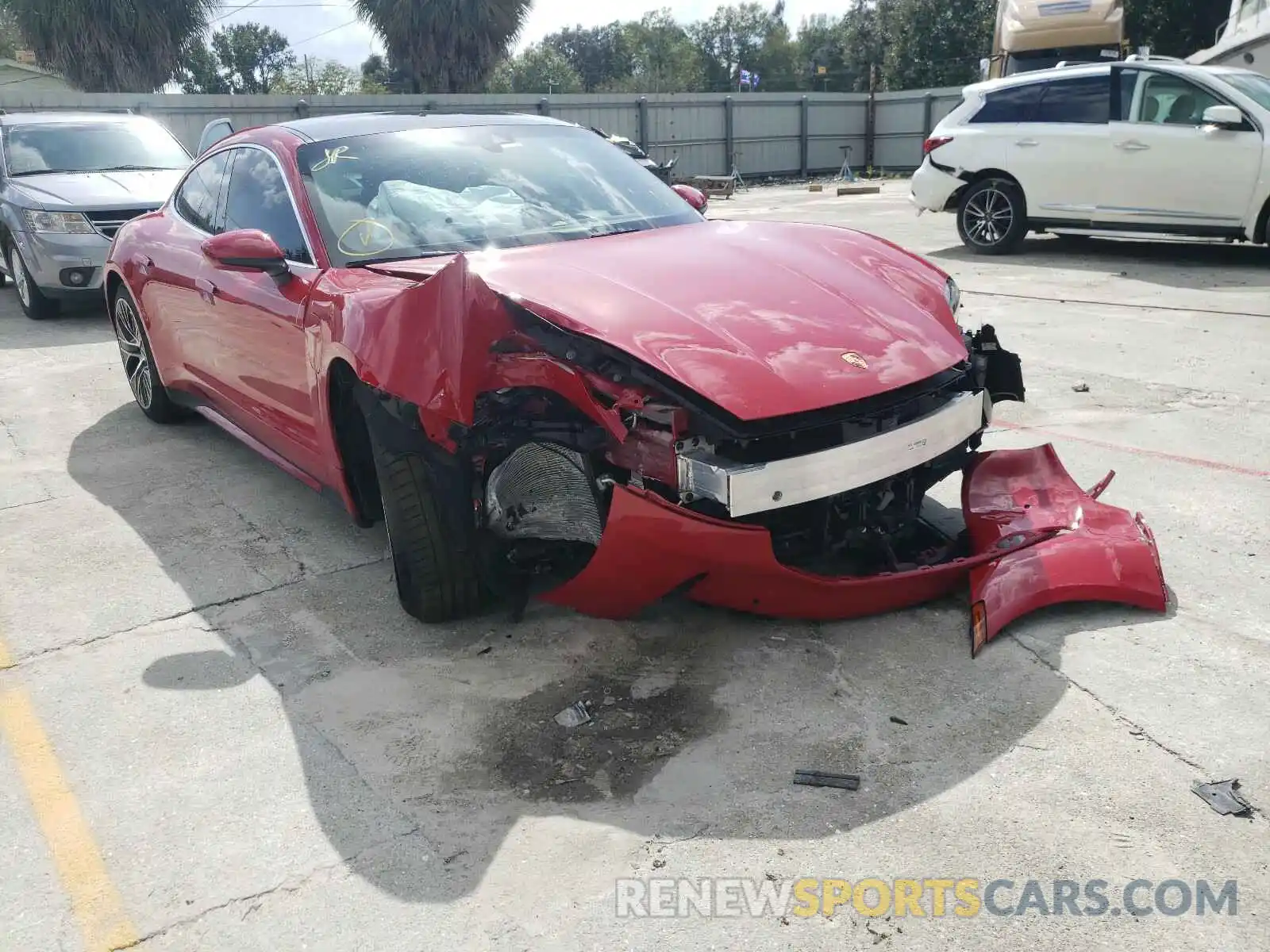 1 Photograph of a damaged car WP0AC2Y12LSA71104 PORSCHE TAYCAN TUR 2020