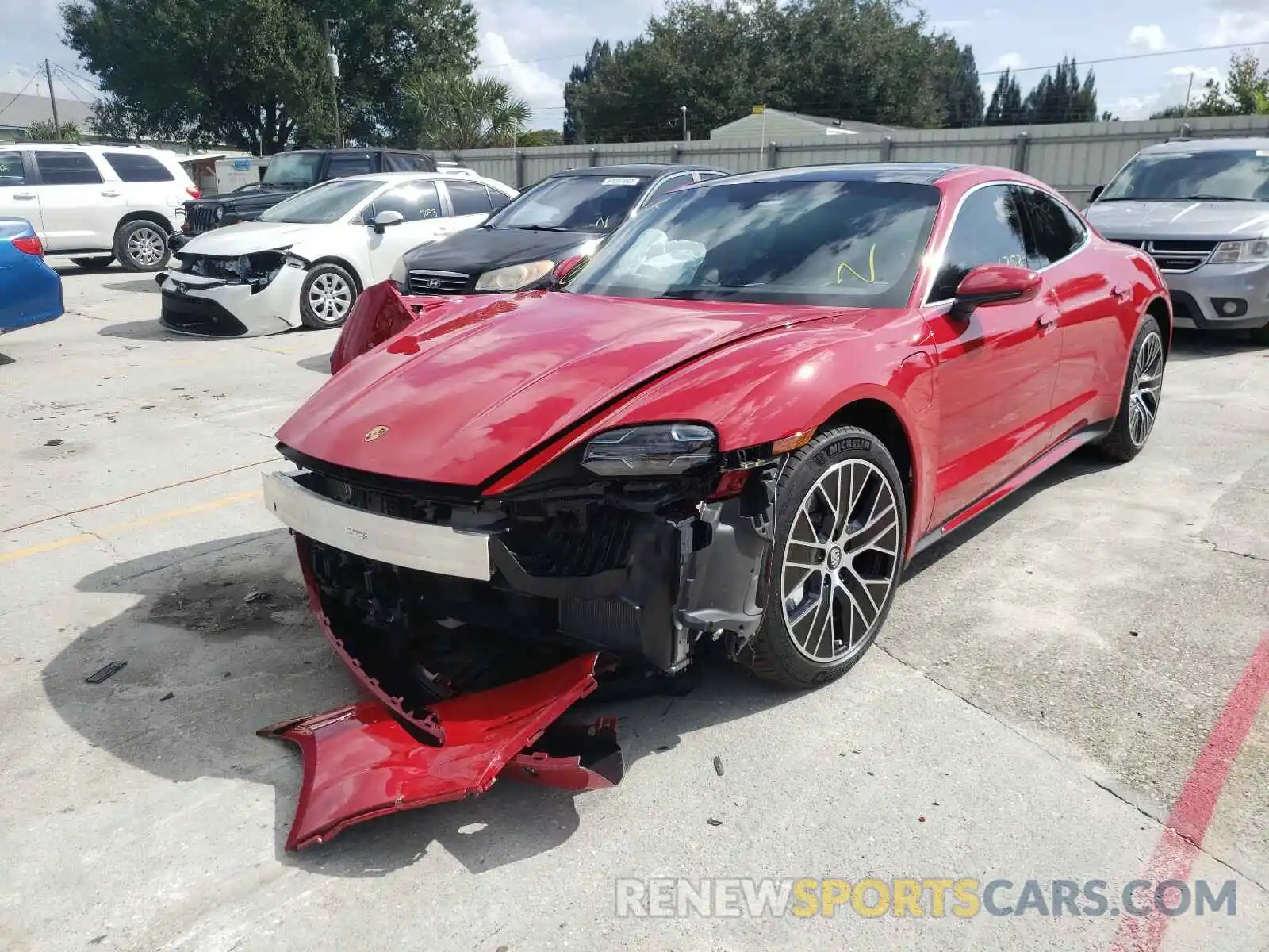 2 Photograph of a damaged car WP0AC2Y12LSA71104 PORSCHE TAYCAN TUR 2020